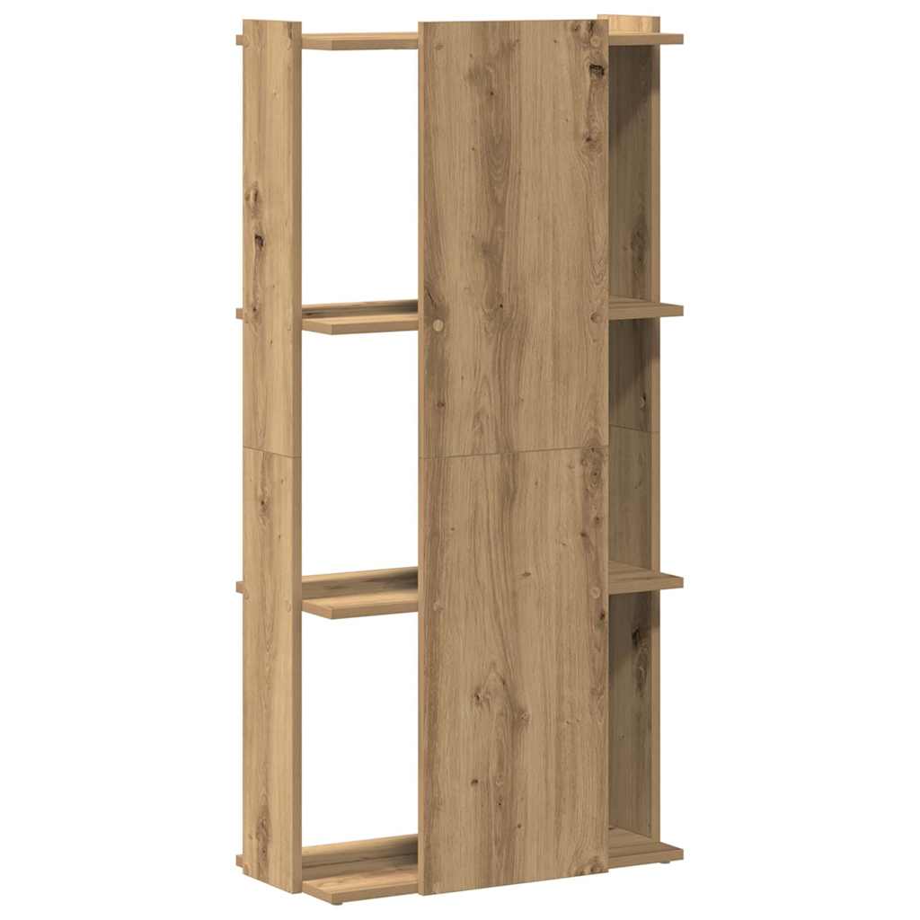 vidaXL Bookcase 3-Tier Artisan Oak 60x30x120 cm Engineered Wood 6