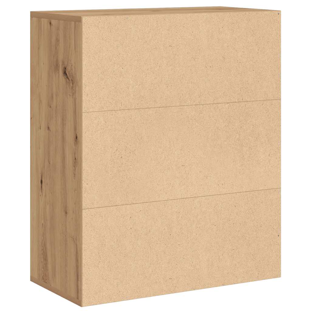 vidaXL Book Cabinet Artisan Oak 60x30x71.5 cm Engineered Wood 6