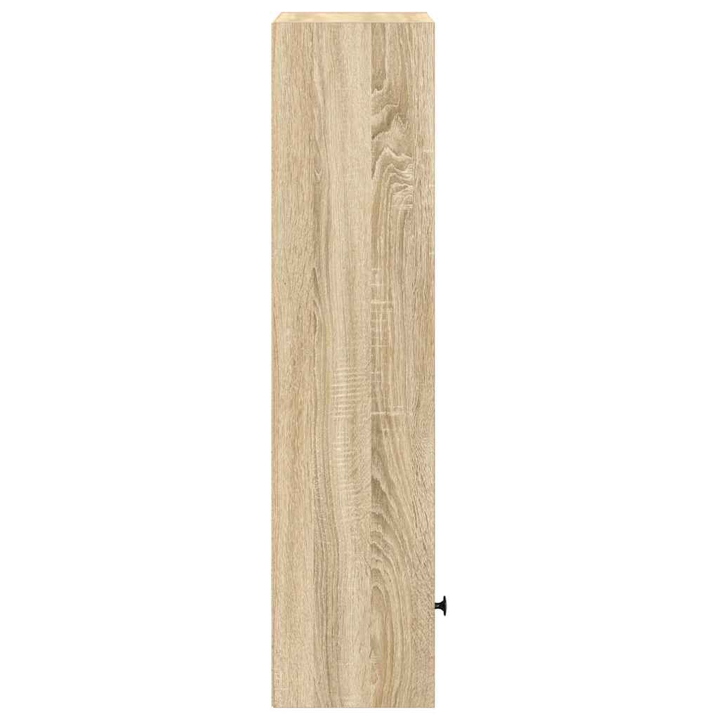 vidaXL Bookcase Sonoma Oak 31x24x102 cm Engineered Wood 6