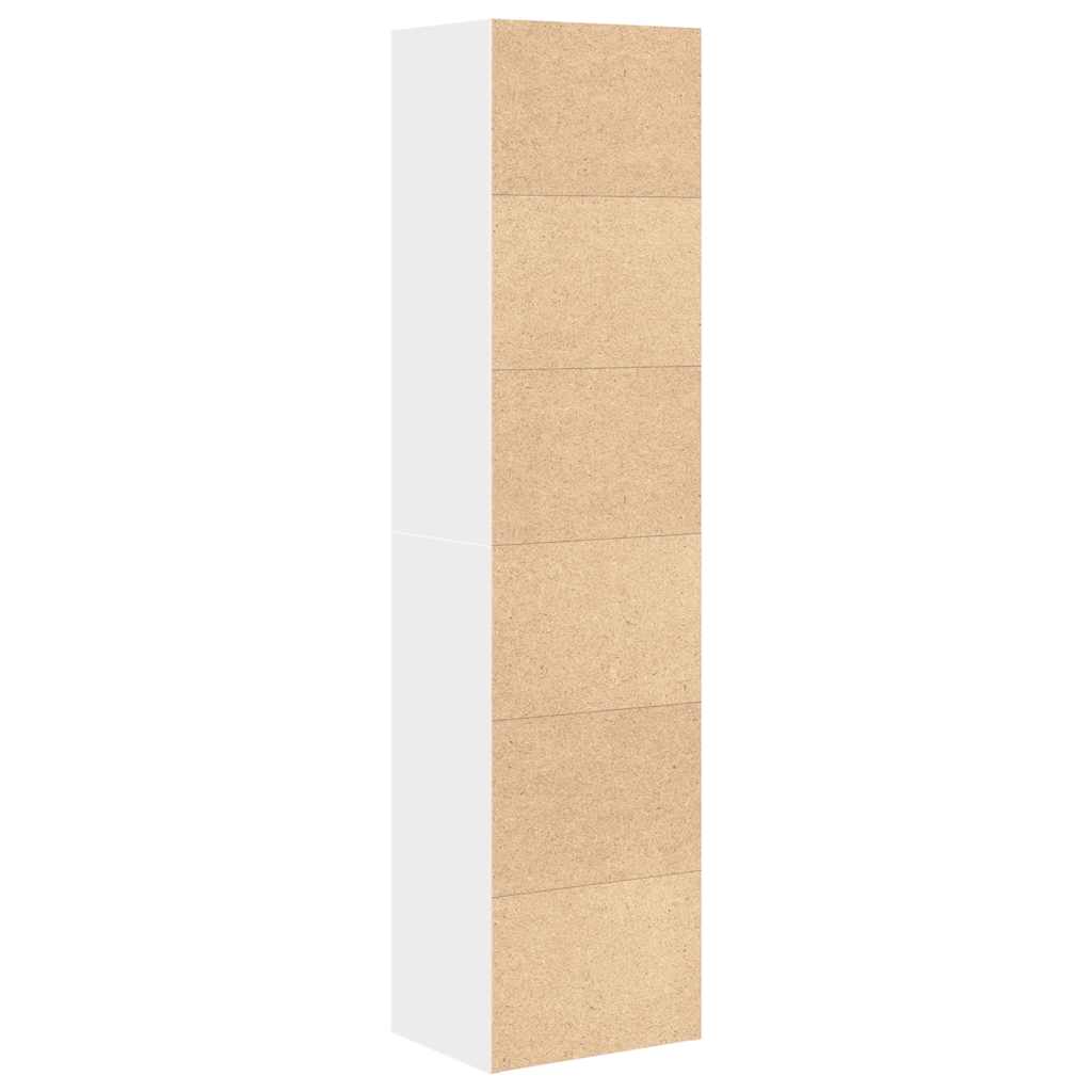 vidaXL Bookcase White 31x24x127 cm Engineered Wood 6