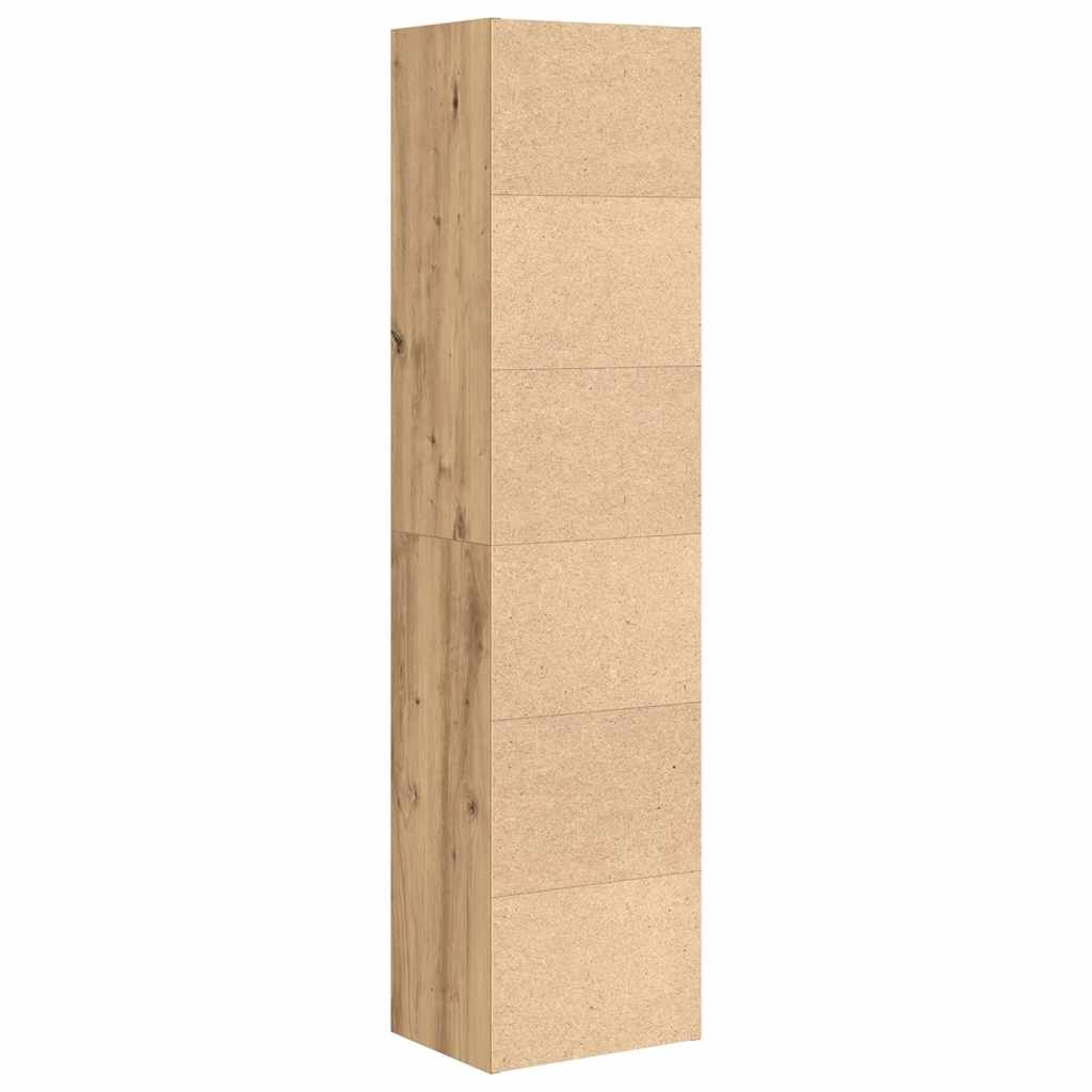 vidaXL Bookcase Artisan Oak 31x24x127 cm Engineered Wood 6
