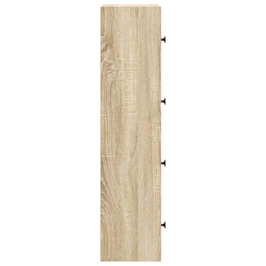 vidaXL Bookcase Sonoma Oak 40x24x102 cm Engineered Wood 6