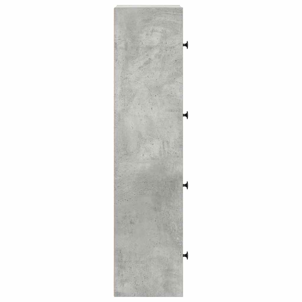 vidaXL Bookcase Concrete Grey 40x24x102 cm Engineered Wood 6