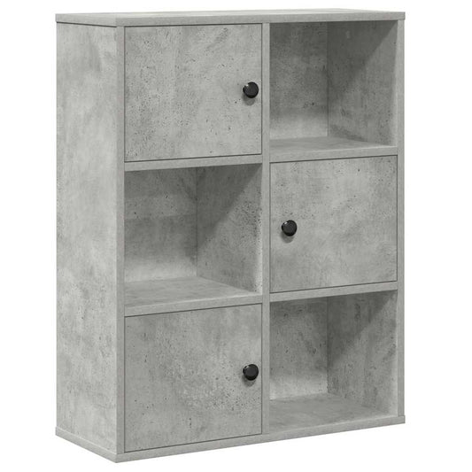 vidaXL Bookcase Concrete Grey 60x24x76.5 cm Engineered Wood 2