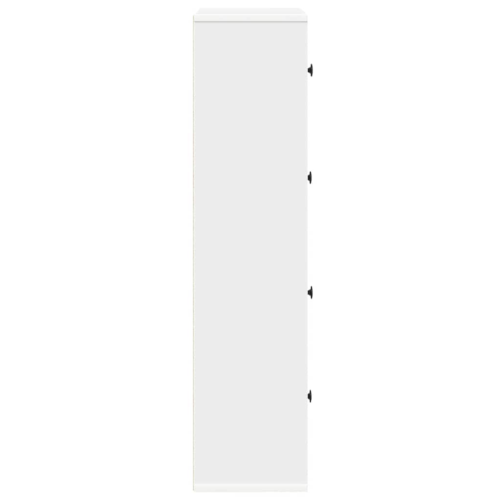 vidaXL Bookcase White 60x24x101.5 cm Engineered Wood 6