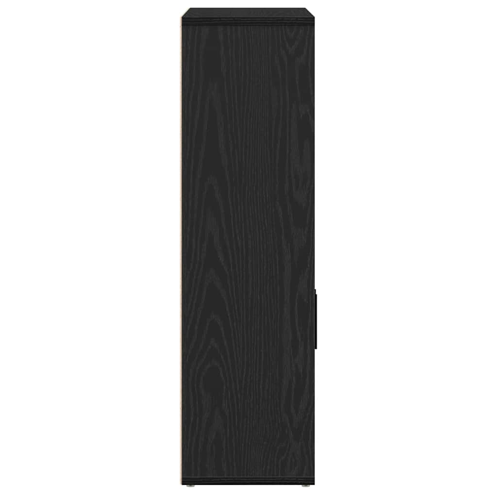 vidaXL Bookcase Black Oak 60x24x85 cm Engineered Wood 6
