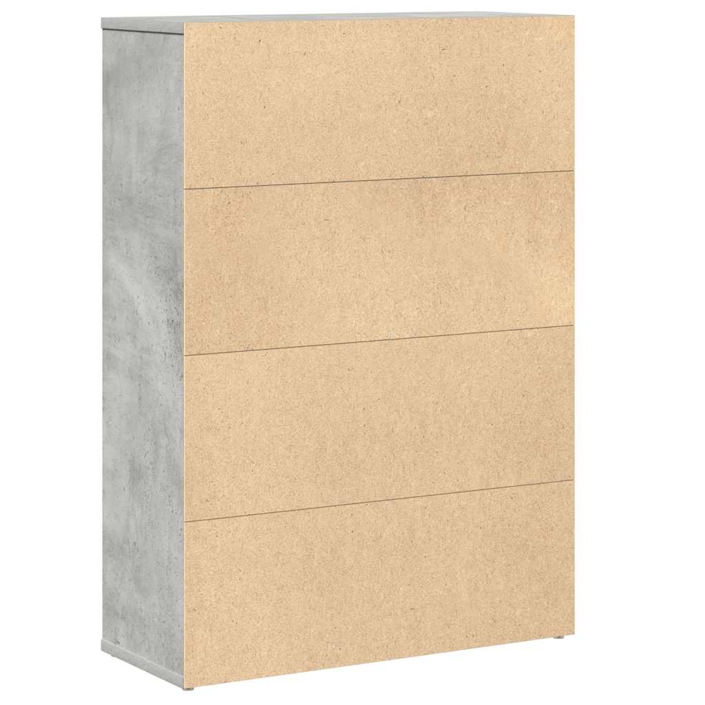 vidaXL Bookcase Concrete Grey 60x24x85 cm Engineered Wood 6