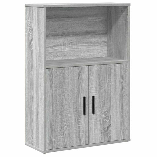 vidaXL Bookcase Grey Sonoma 60x24x85 cm Engineered Wood 2