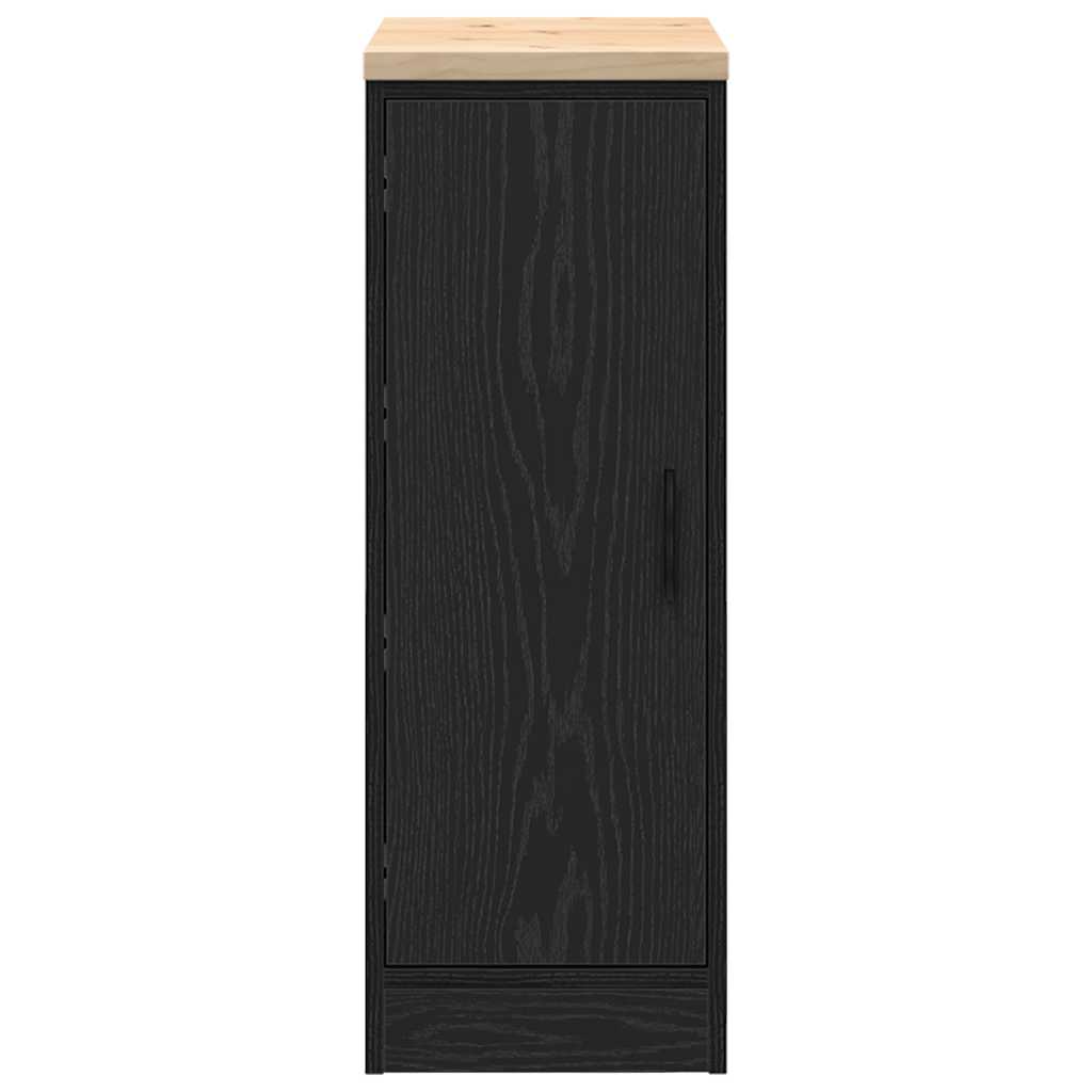vidaXL Garage Storage Cabinet Black 30x51x85 cm Solid Wood Pine 6