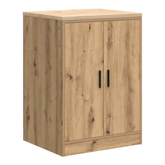 Garage Storage Cabinet Solid Wood Pine 60 x 51 x 85 cm 2 Doors Artisan oak