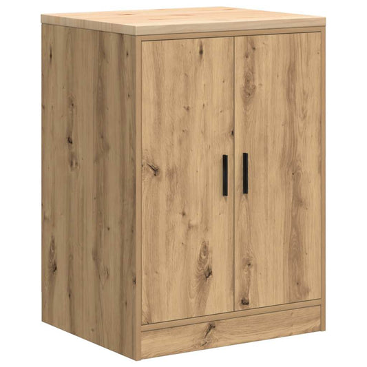 Garage Storage Cabinet Solid Wood Pine 60 x 51 x 85 cm 2 Doors Artisan oak
