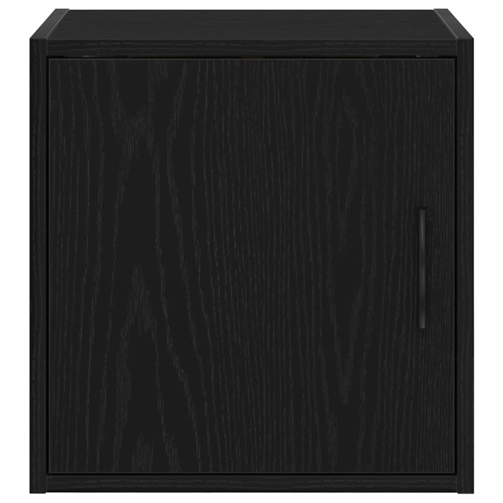 vidaXL Garage Wall Cabinets 2 pcs Black Engineered Wood 6