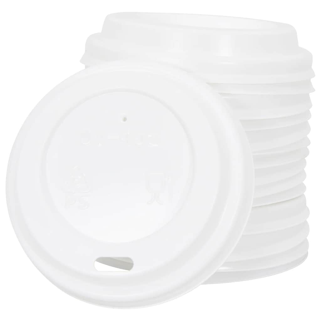 vidaXL Paper Coffee Cups with Lids 1000 pcs 4oz 100ml 6