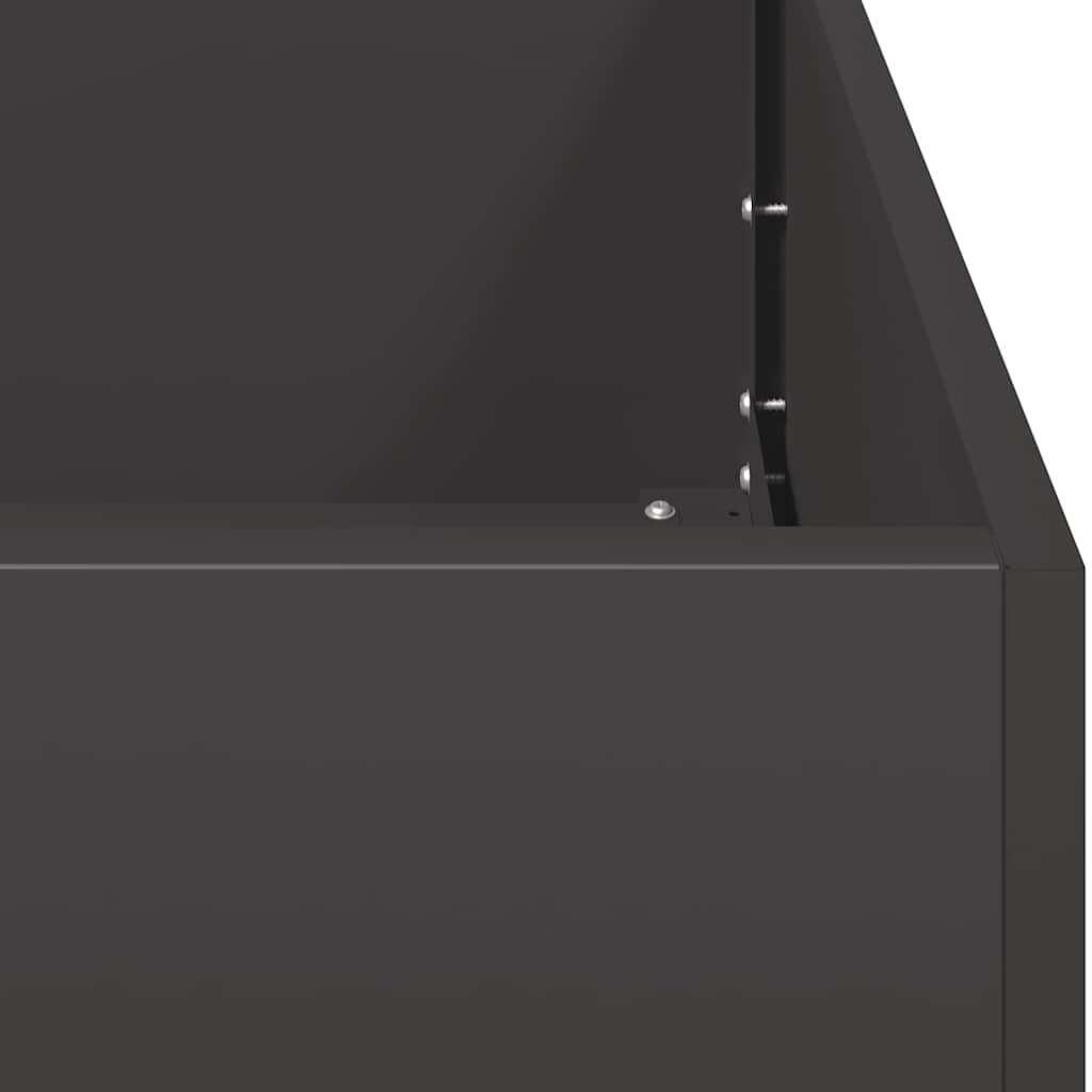 vidaXL Planter Black 80x40x40 cm Cold-rolled Steel 6