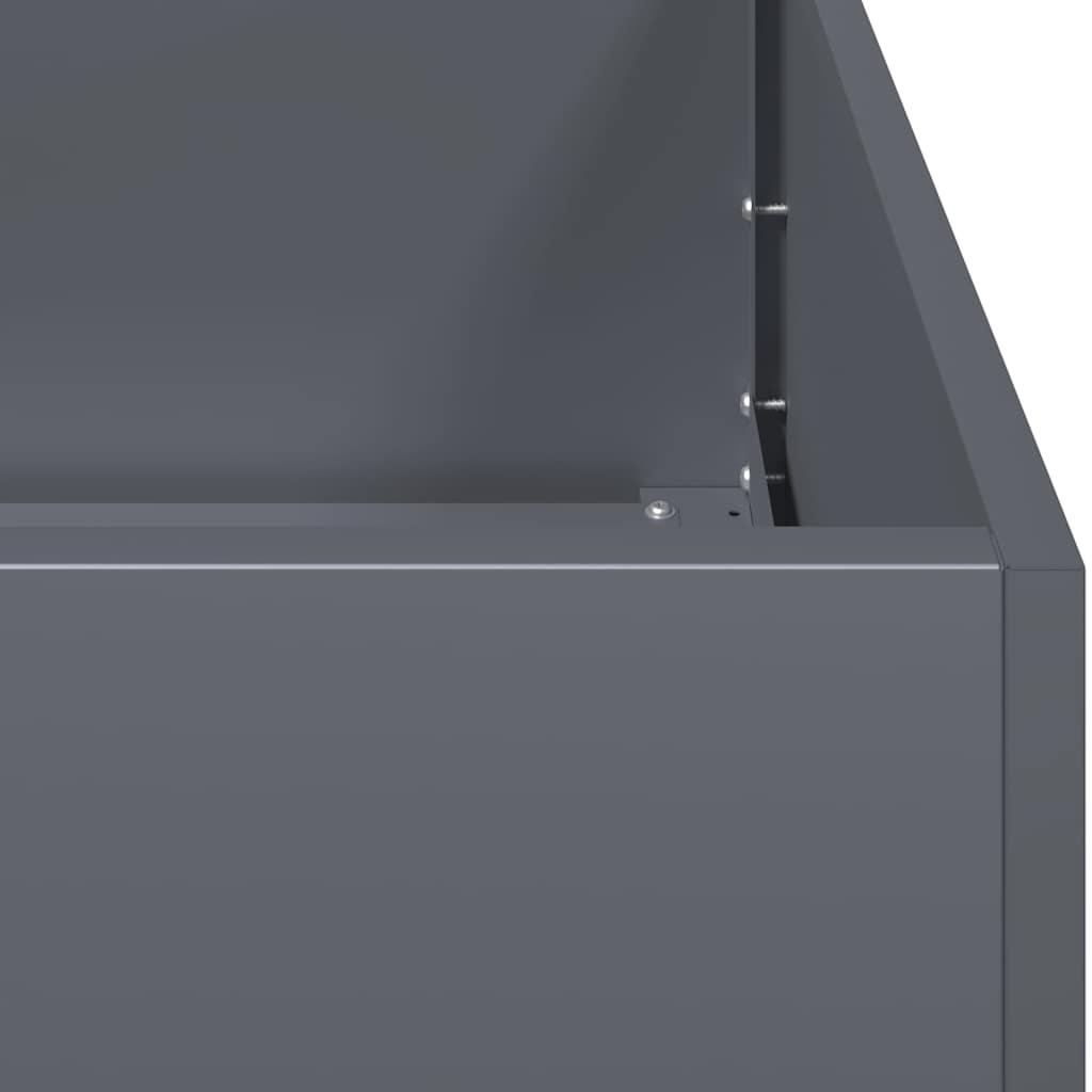 vidaXL Planter Anthracite 80x40x40 cm Cold-rolled Steel 6
