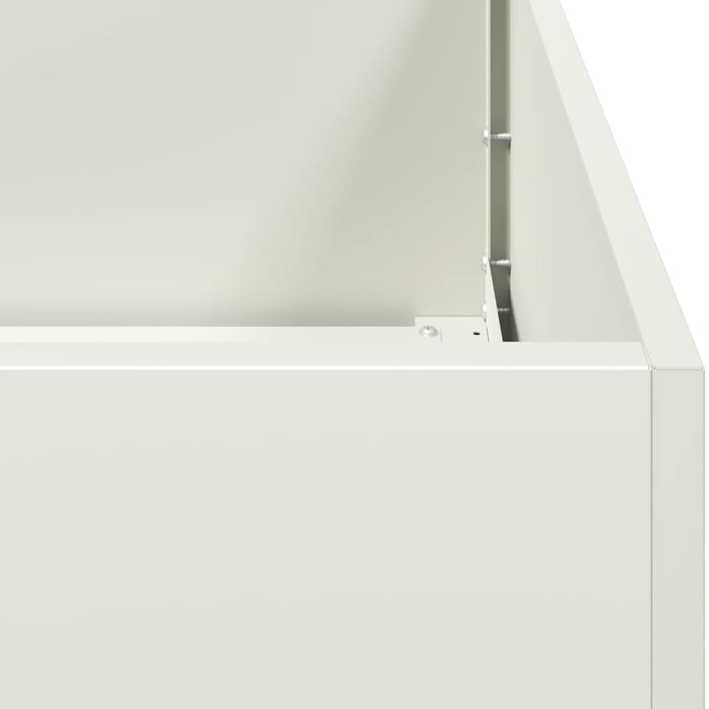 vidaXL Planter White 40x40x80 cm Cold-rolled Steel 6