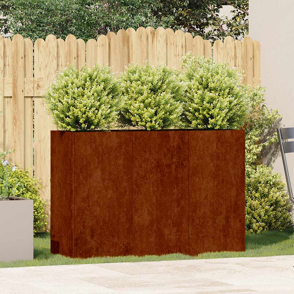 Planter 120x40x80 cm Cold-rolled Steel Weathering steel