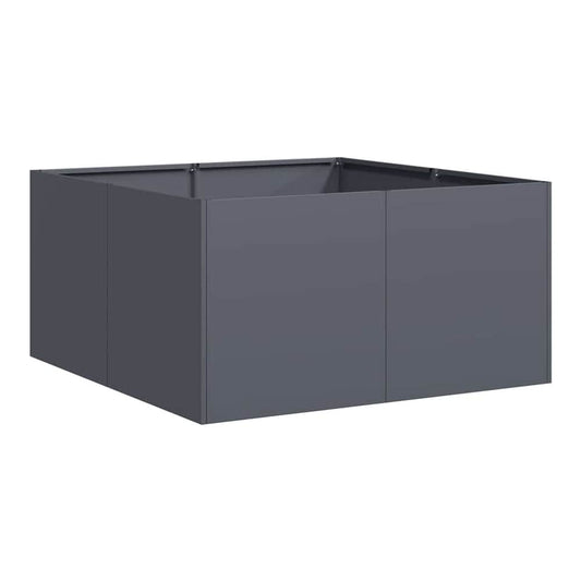 Planter 80x80x40 cm Cold-rolled Steel Depth 80 cm Height 40 cm Width 80 cm Anthracite