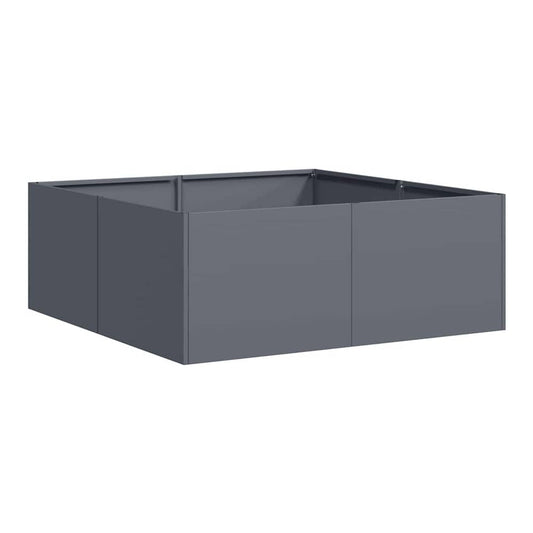 Planter 80x80x30 cm Steel Depth 80 cm Height 30 cm Anthracite