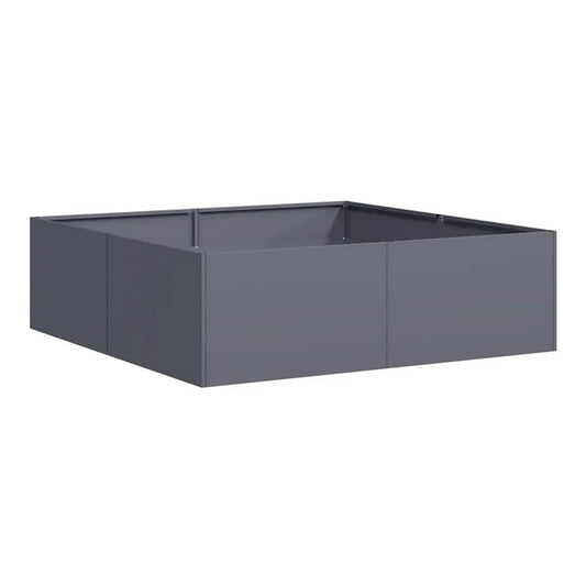 Planter 100x100x30 cm Steel Depth 100 cm Height 30 cm Anthracite