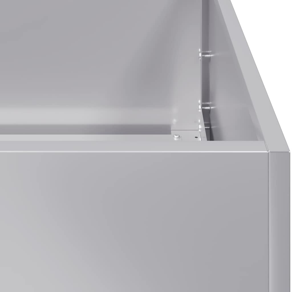 vidaXL Planter 100x100x30 cm Galvanised Steel 6