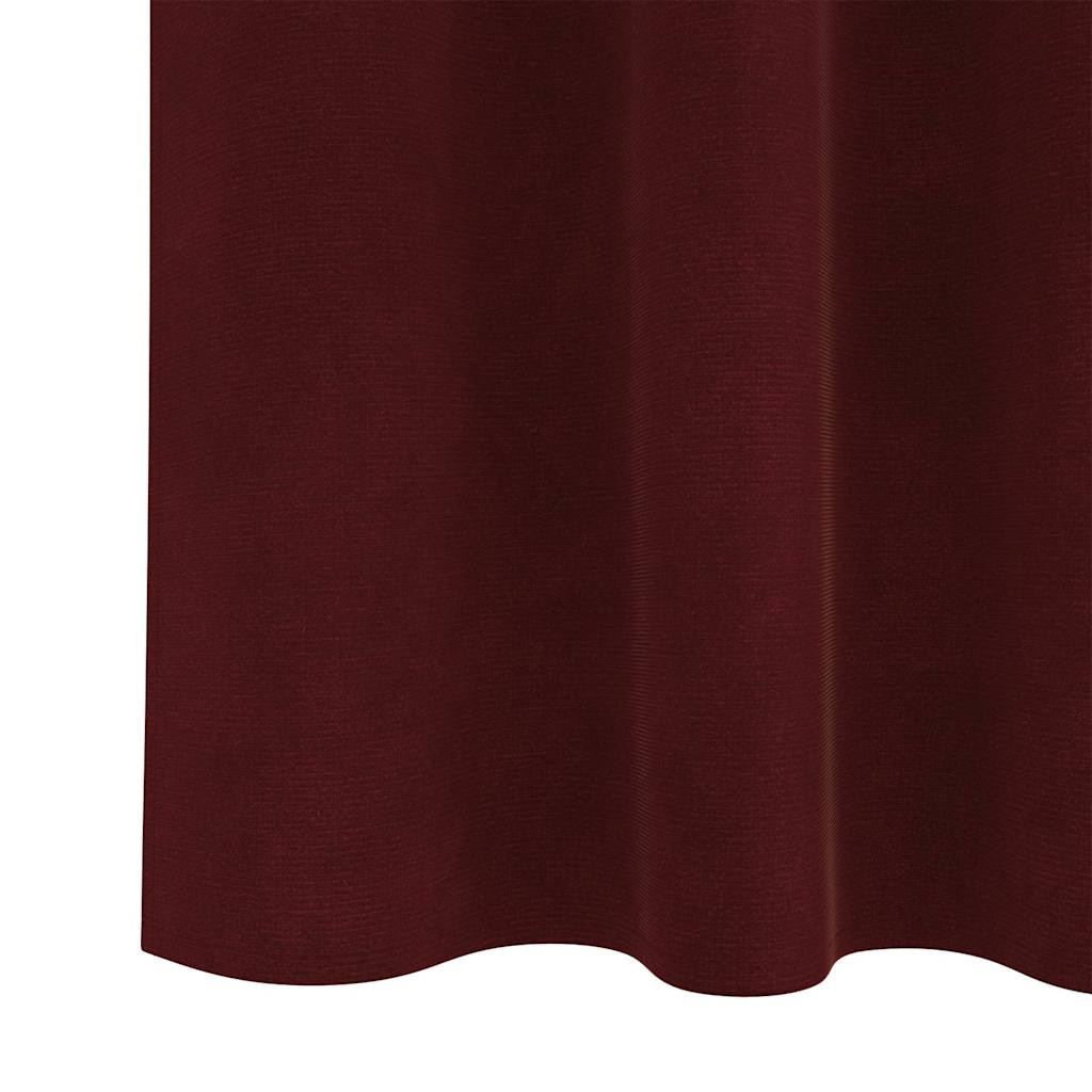 vidaXL Curtains 2 pcs Wine Red 140 x 260 cm Velvet 6