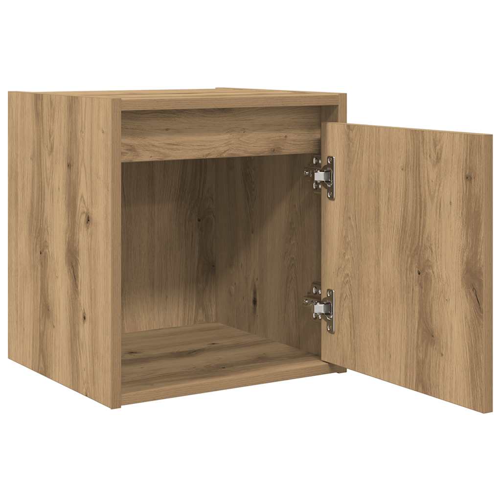 vidaXL Wall-Mounted Bedside Cabinets 2 pcs Artisan Oak 38x34x40 cm 6