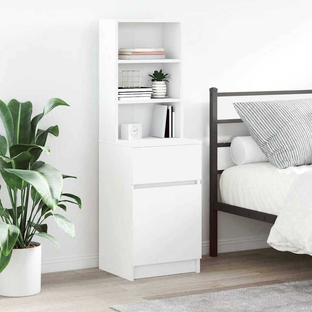 Bedside Cabinet 39x35x125 cm Engineered Wood White