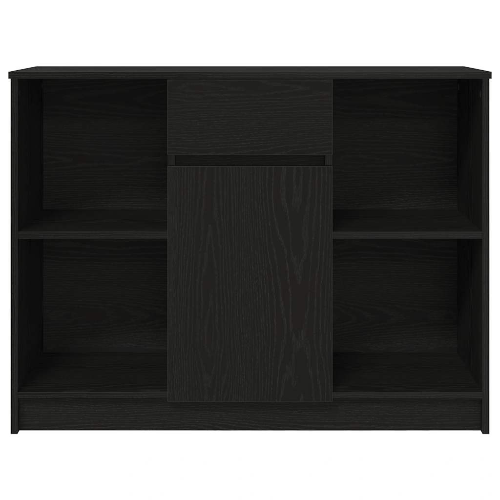 vidaXL Sideboard with Drawer Black Oak 101x35x76 cm Engineered Wood 6