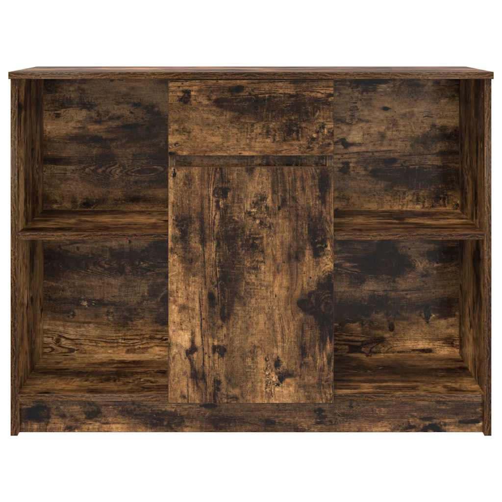 vidaXL Sideboard with Drawer Smoked Oak 101x35x76 cm Engineered Wood 6