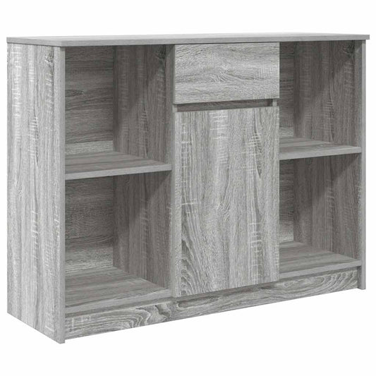 vidaXL Sideboard with Drawer Grey Sonoma 101x35x76 cm Engineered Wood 2