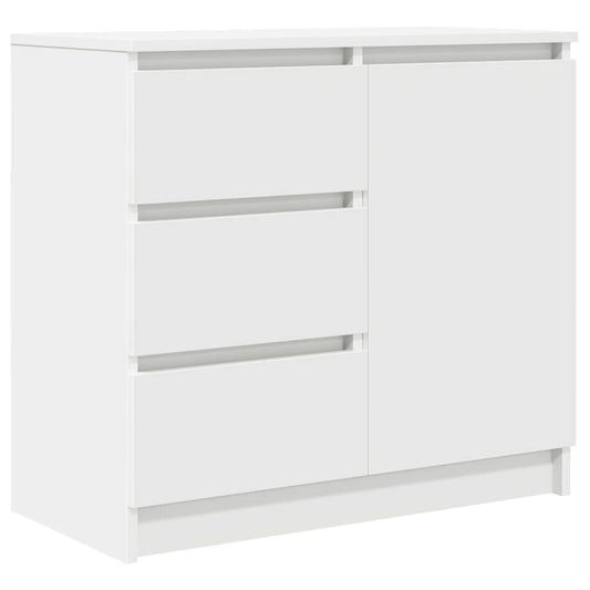 vidaXL Sideboard with Drawer White 71x35x65 cm Engineered Wood 2