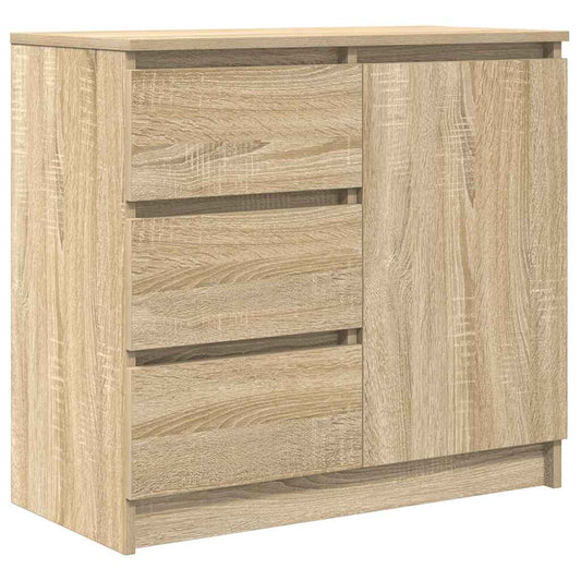vidaXL Sideboard with Drawer Sonoma Oak 71x35x65 cm Engineered Wood 2