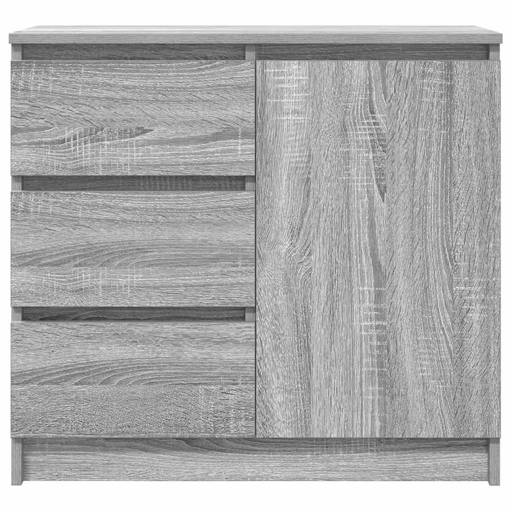 vidaXL Sideboard with Drawer Grey Sonoma 71x35x65 cm Engineered Wood 6
