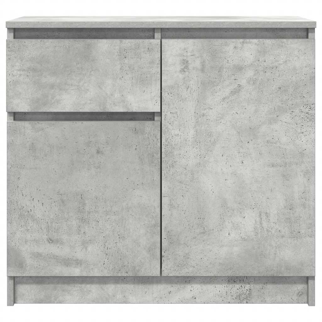 vidaXL Sideboard with Drawer Concrete Grey 71x35x65 cm Engineered Wood 6