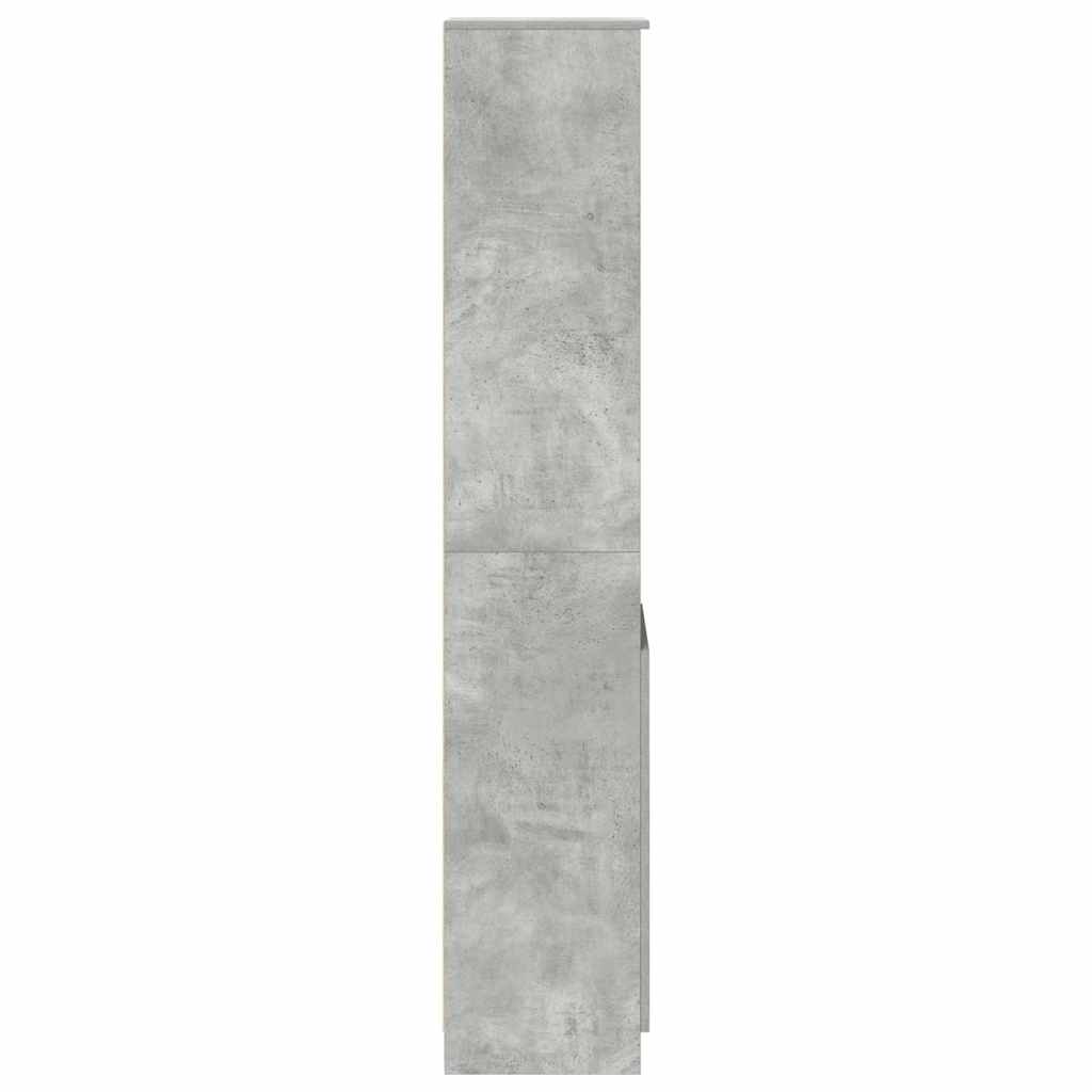 vidaXL Highboard Concrete Grey 37.5x35x180 cm Engineered Wood 6