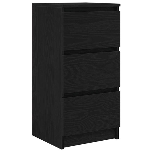 vidaXL Sideboard Black Oak 37,5x35x76 cm Engineered Wood 2
