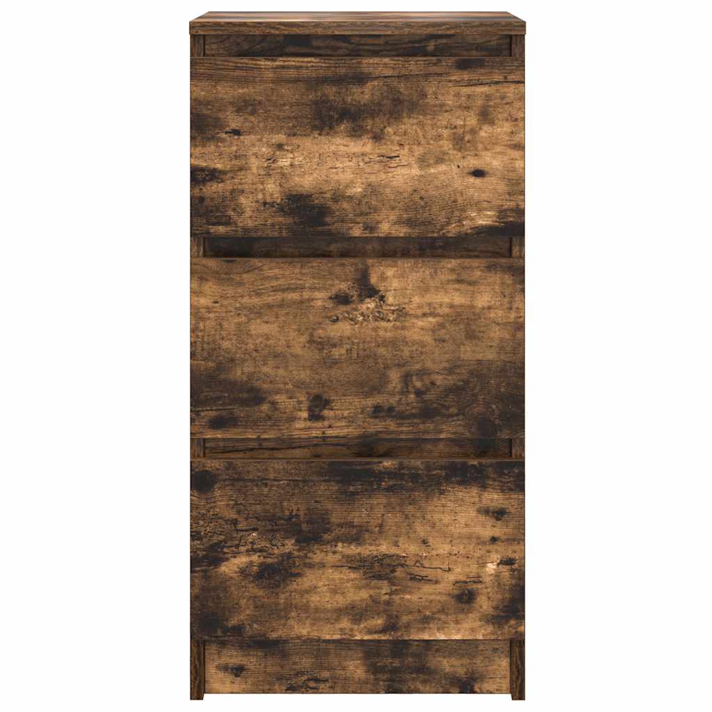 vidaXL Sideboard Smoked Oak 37.5x35x76 cm Engineered Wood 6