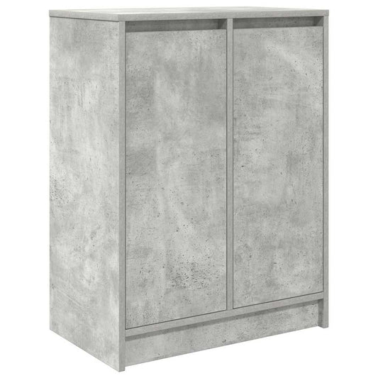 Shoe Cabinet 57x34x76 cm Engineered Wood Concrete grey