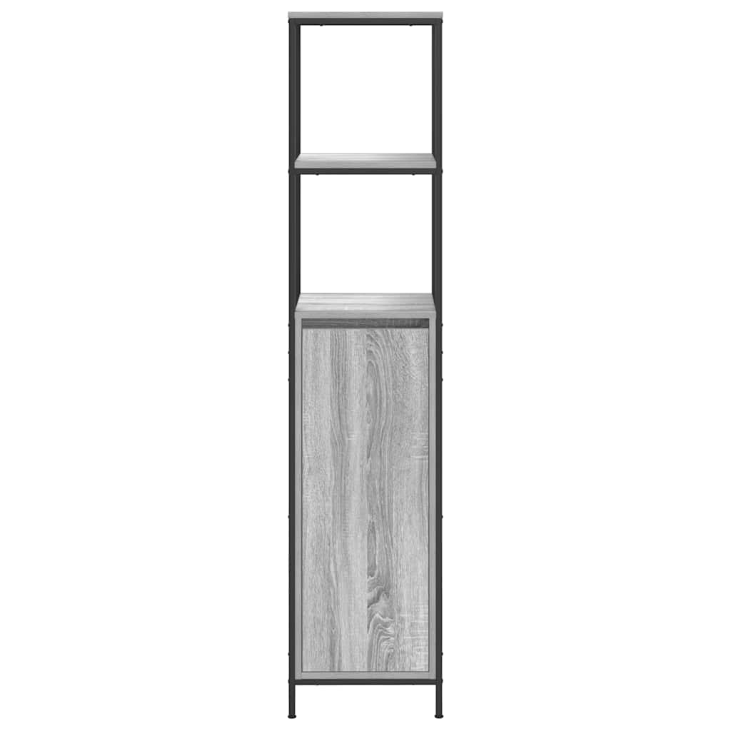 vidaXL Bathroom Cabinet with Shelves Grey Sonoma 36x35x165 cm 6