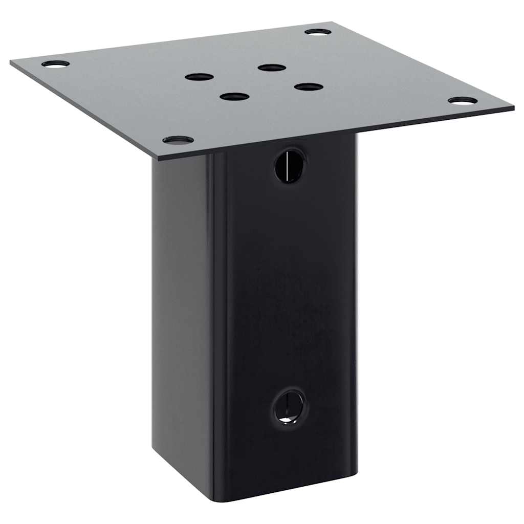 vidaXL Post Bases Square 12 pcs Anthracite 61x61 mm Powder-coated Steel 6