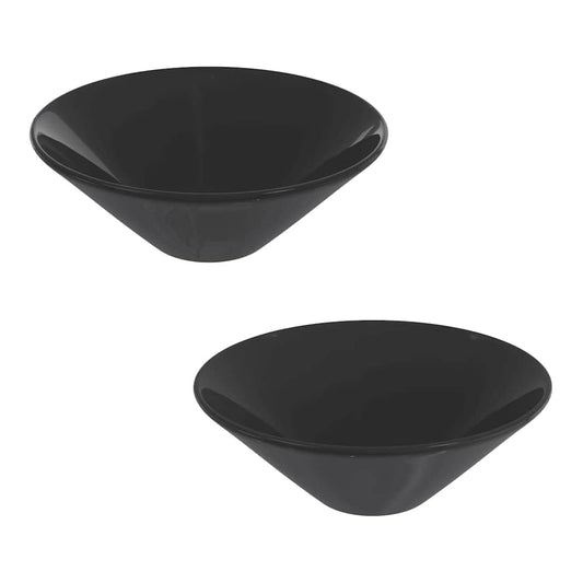 Wash Basins 2 pcs 42x42x14 cm Ceramic Black