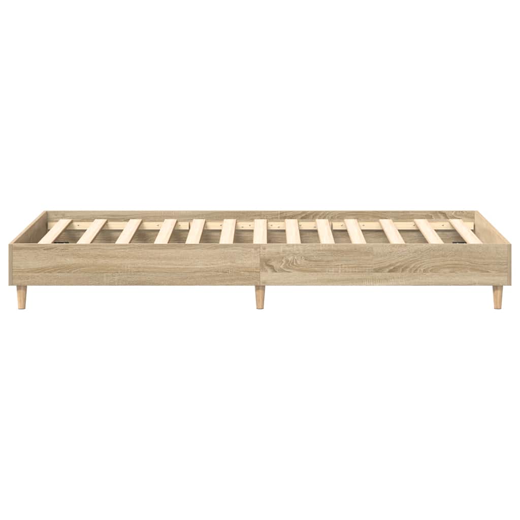 vidaXL Bed Frame No Mattress Sonoma Oak 75x190 cm Small Single Engineered Wood 6