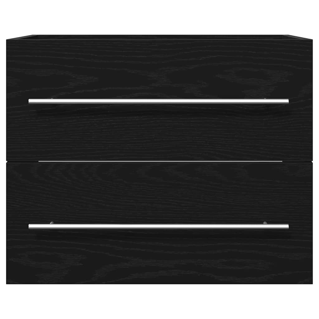 vidaXL Bathroom Sink Cabinet Black Oak 60x38.5x48 cm Engineered Wood 6