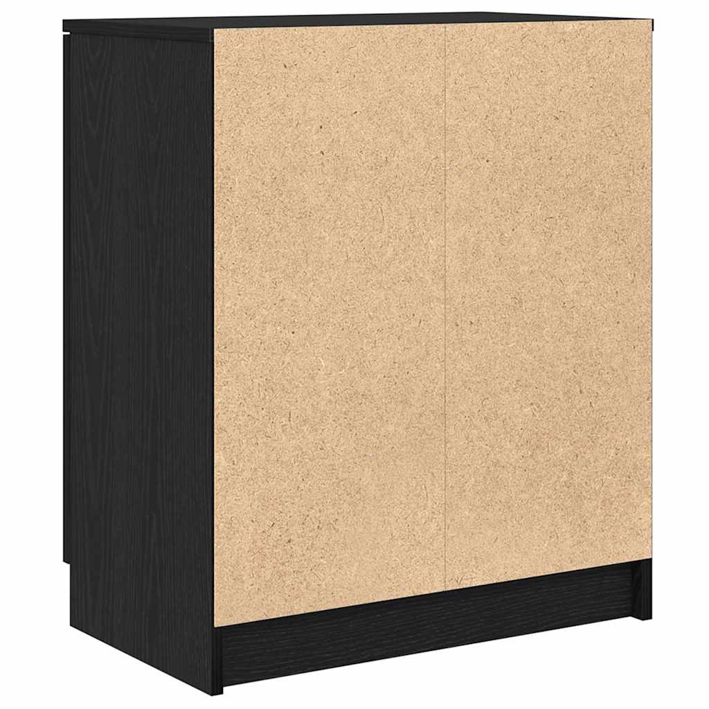 vidaXL Shoe Cabinet Black Oak 59 x 35 x 70 cm Engineered Wood 6