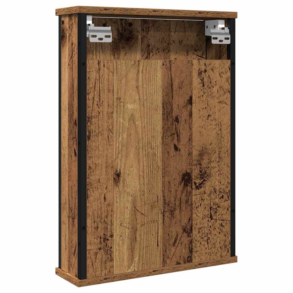vidaXL Bathroom Mirror Cabinet Old Wood 42x12x60 cm Engineered Wood 6