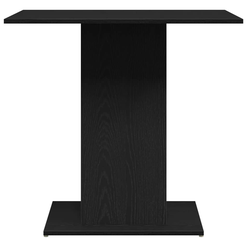 vidaXL Dining Table Black Oak 80x80x75 cm Engineered Wood 6