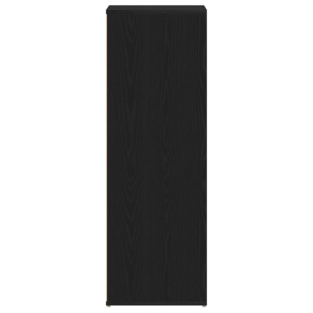 vidaXL Shoe Rack Black Oak 54x34x100.5 cm Engineered Wood 6