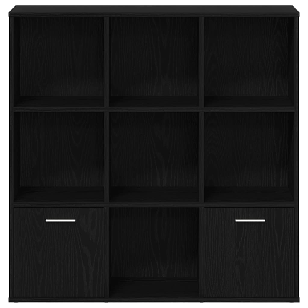 vidaXL Book Cabinet Black Oak 98x29x97.5 cm Engineered Wood 6