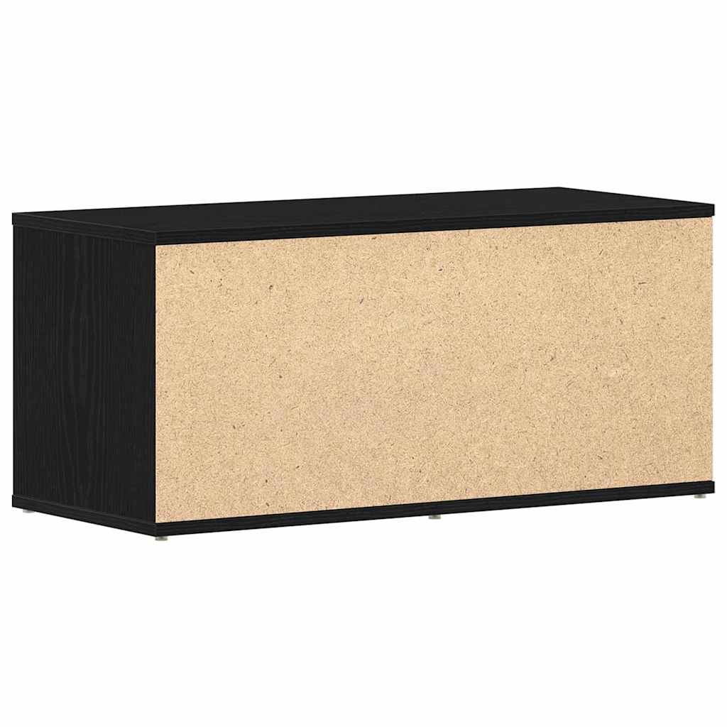 vidaXL TV Cabinet 80 x 34 x 36 cm Black Oak Engineered Wood 6
